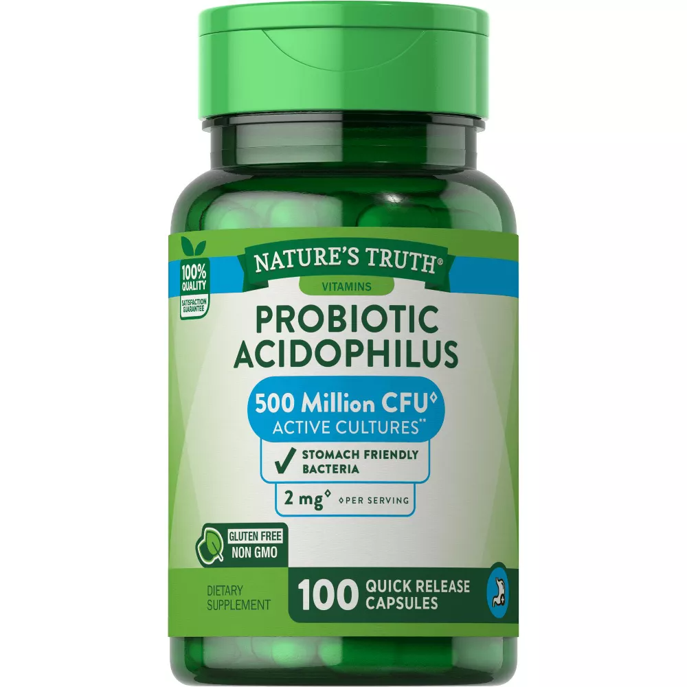 Natures Truth Probiotic Acidophilus 500 Million, 100 Ea